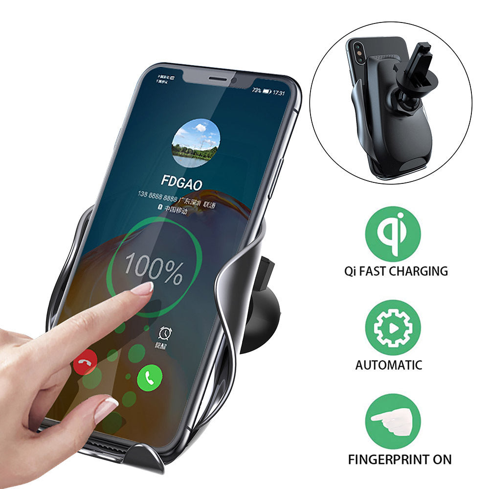 "15W Auto-Sensing Car Wireless Charger – Universal Qi Fast Charging for Phones"