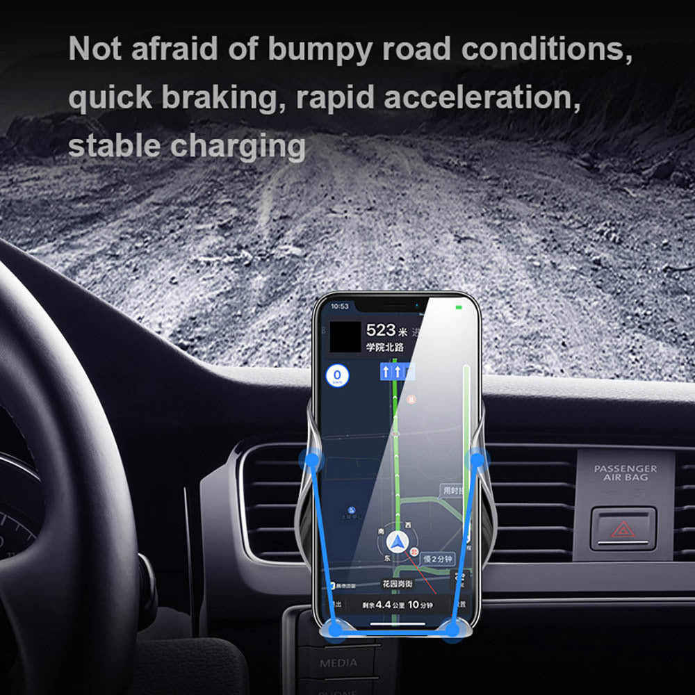 "15W Auto-Sensing Car Wireless Charger – Universal Qi Fast Charging for Phones"