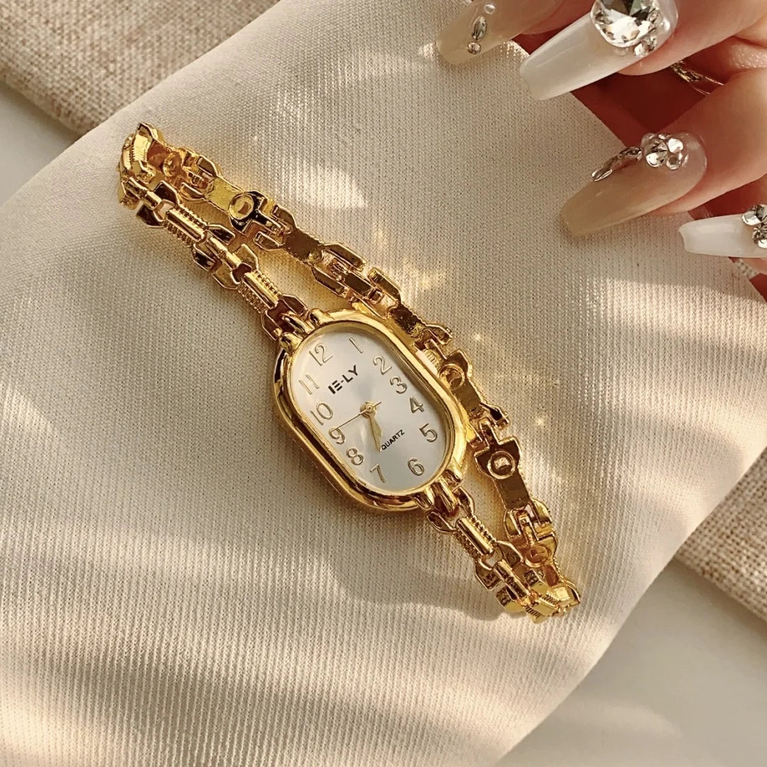 "Women's Luxury Gold Watch – Top Brand Elegant Bracelet Wristwatch"