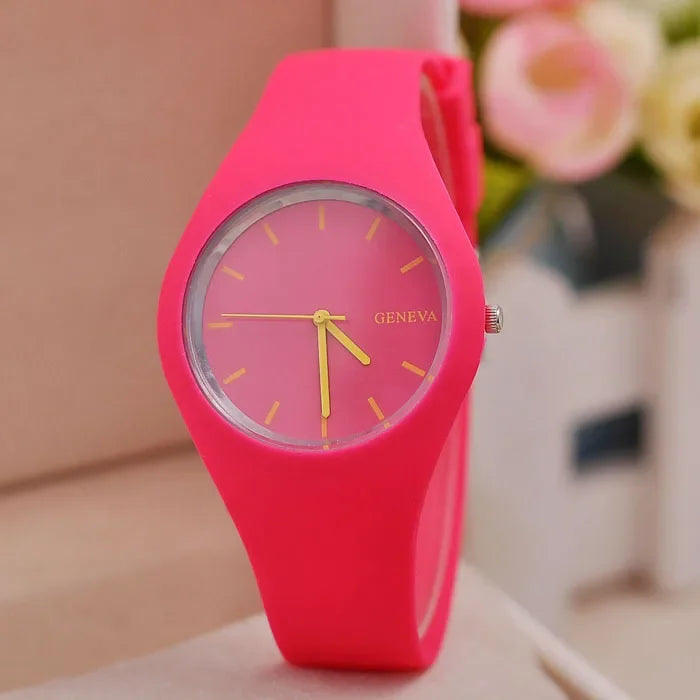 "Women's Sport Watch 2024 – Fashion Quartz Silicone Wristwatch, Casual & Waterproof"