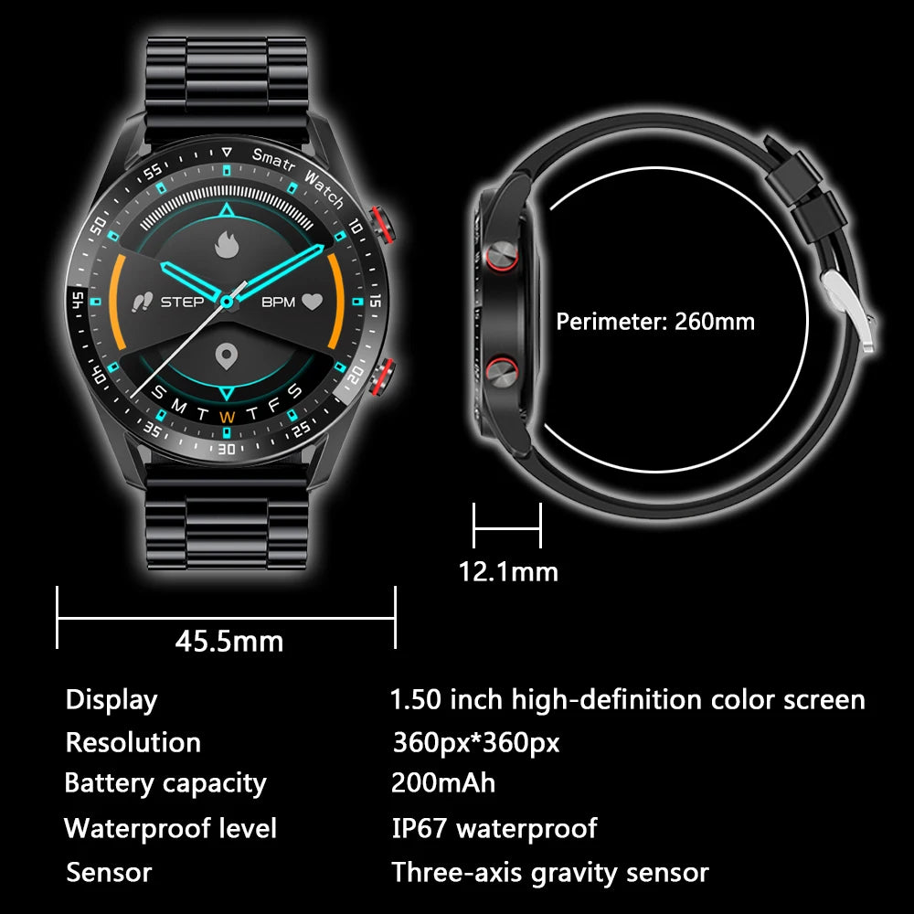 2024 1.5" Business Smartwatch – Bluetooth Calls, Fitness Tracker, for Men
