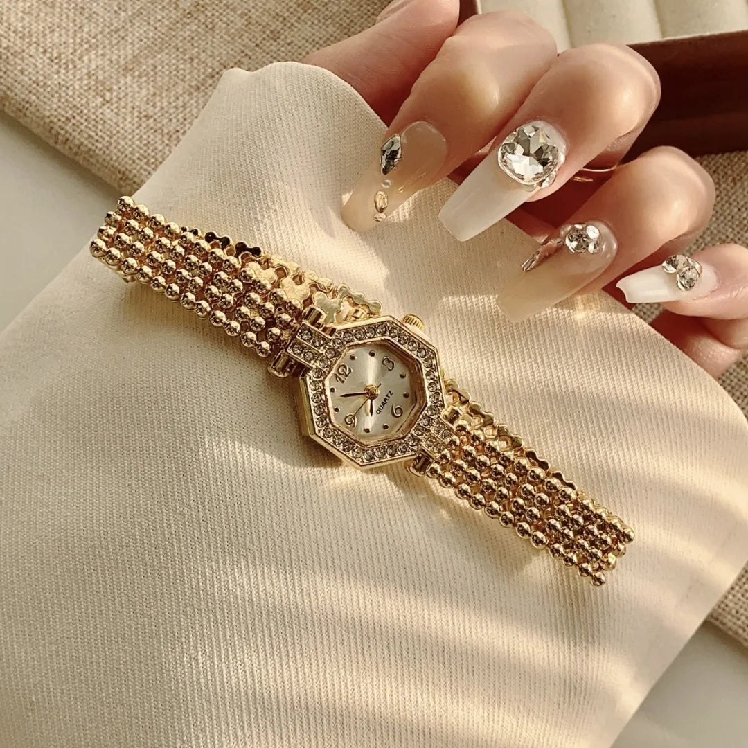 "Women's Luxury Gold Watch – Top Brand Elegant Bracelet Wristwatch"