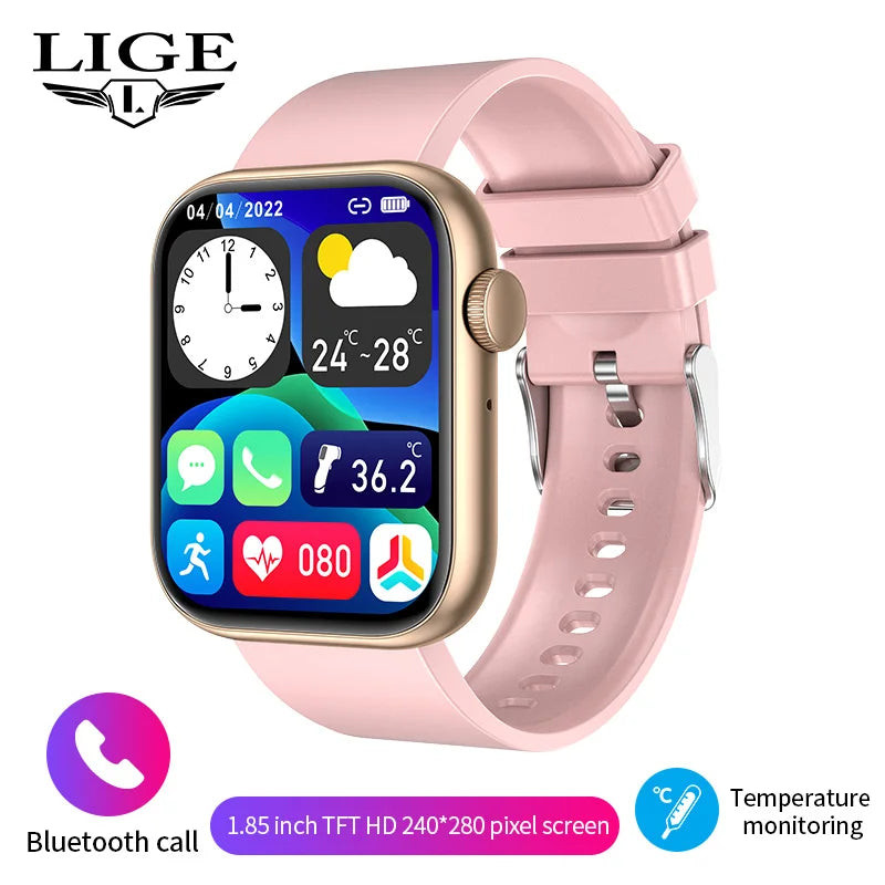 LIGE Smart Watch 2025 – Wireless Charging, BT Calls, Custom Faces