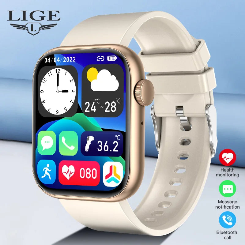 LIGE Smart Watch 2025 – Wireless Charging, BT Calls, Custom Faces