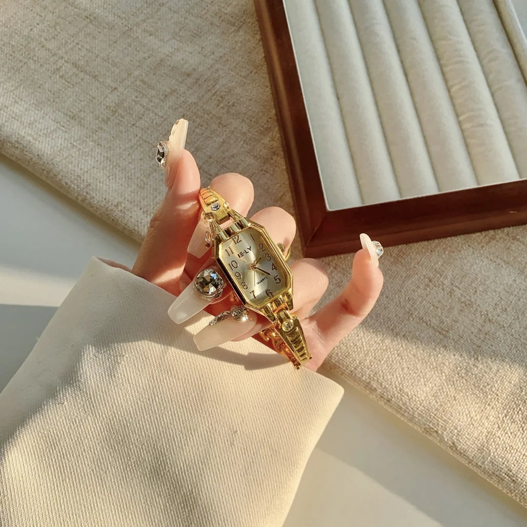 "Women's Luxury Gold Watch – Top Brand Elegant Bracelet Wristwatch"