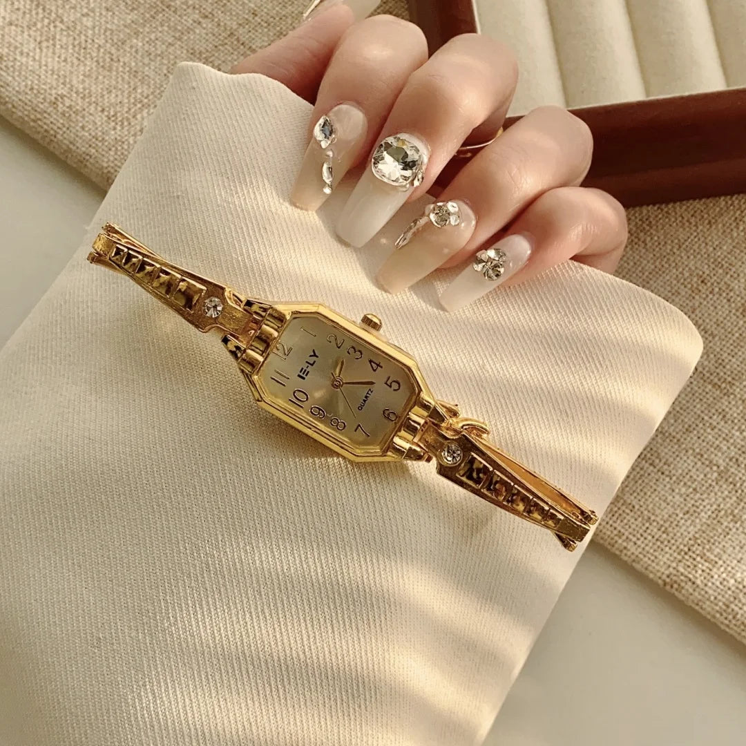 "Women's Luxury Gold Watch – Top Brand Elegant Bracelet Wristwatch"