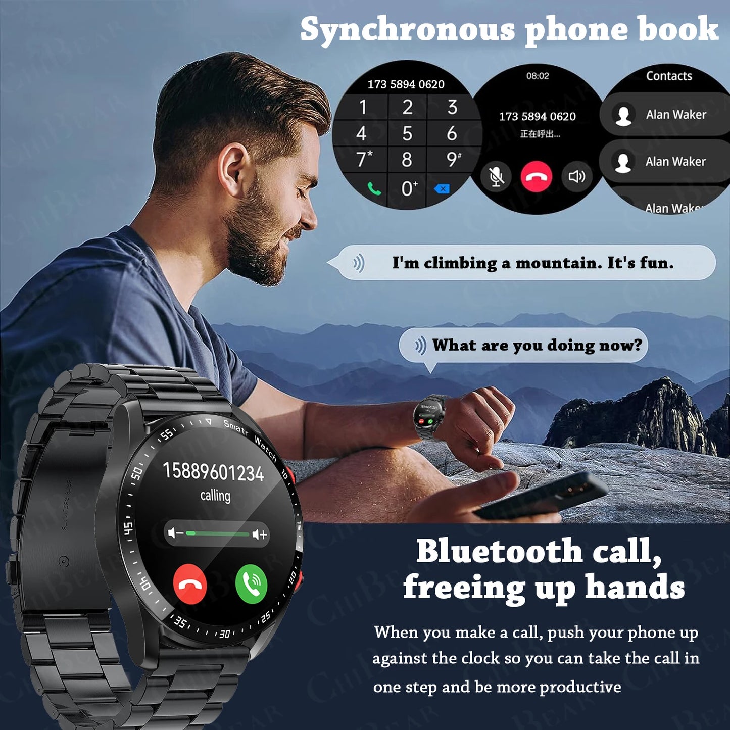 2024 1.5" Business Smartwatch – Bluetooth Calls, Fitness Tracker, for Men