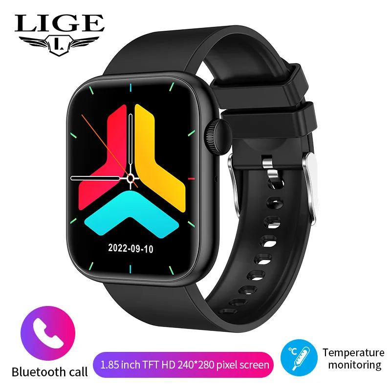 LIGE Smart Watch 2025 – Wireless Charging, BT Calls, Custom Faces