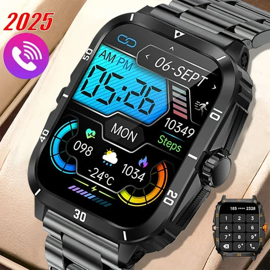 "2025 Smart Watch: Sports Style, USB Charging, Alloy Case, Wireless Call & Weather Alerts"