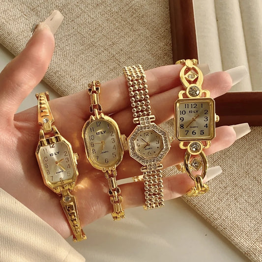 "Women's Luxury Gold Watch – Top Brand Elegant Bracelet Wristwatch"