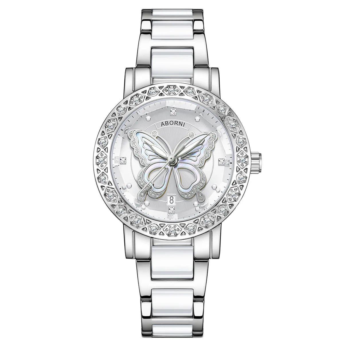 "2025 Luxury Silver Women's Watch – Waterproof Stainless Steel Wristwatch (Dropshipping)"